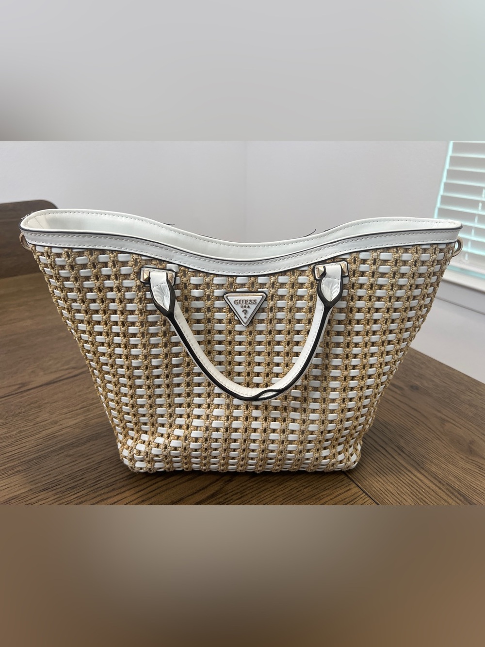 EUC GUESS Rattan Atalia Tote Bag